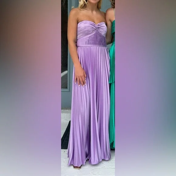 Amur Stef pleated purple gown 6/8 - Picture 2 of 9